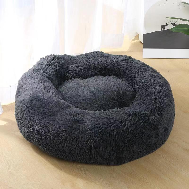 Dog kennel cat kennel round long-haired hair velvet autumn and winter nest pad