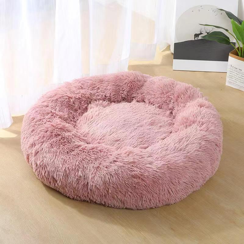 Dog kennel cat kennel round long-haired hair velvet autumn and winter nest pad