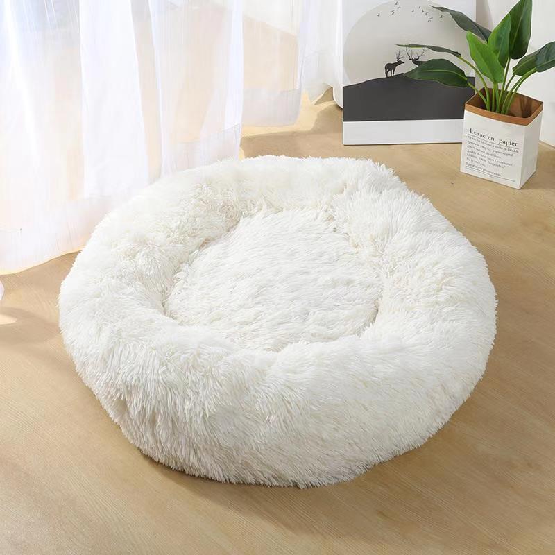 Dog kennel cat kennel round long-haired hair velvet autumn and winter nest pad