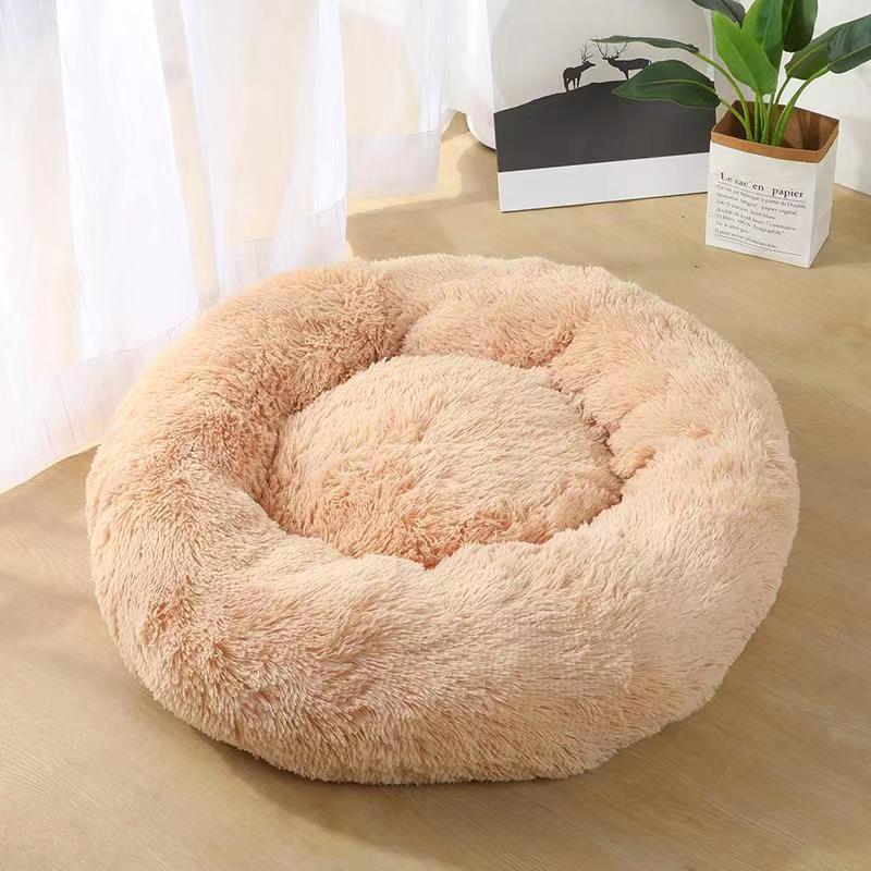 Dog kennel cat kennel round long-haired hair velvet autumn and winter nest pad