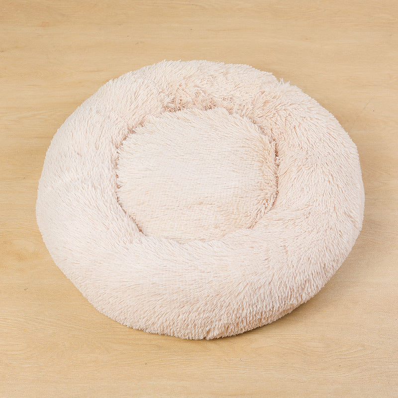 Dog kennel cat kennel round long-haired hair velvet autumn and winter nest pad