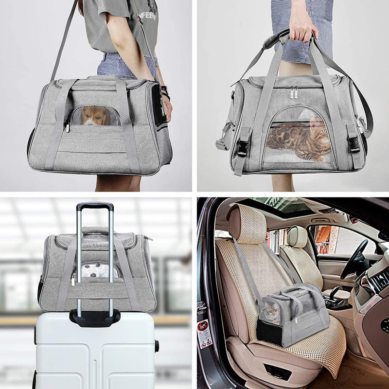 Pet Bag Portable Pet Backpack Dog Outing Bag Crossbody Pet Bag