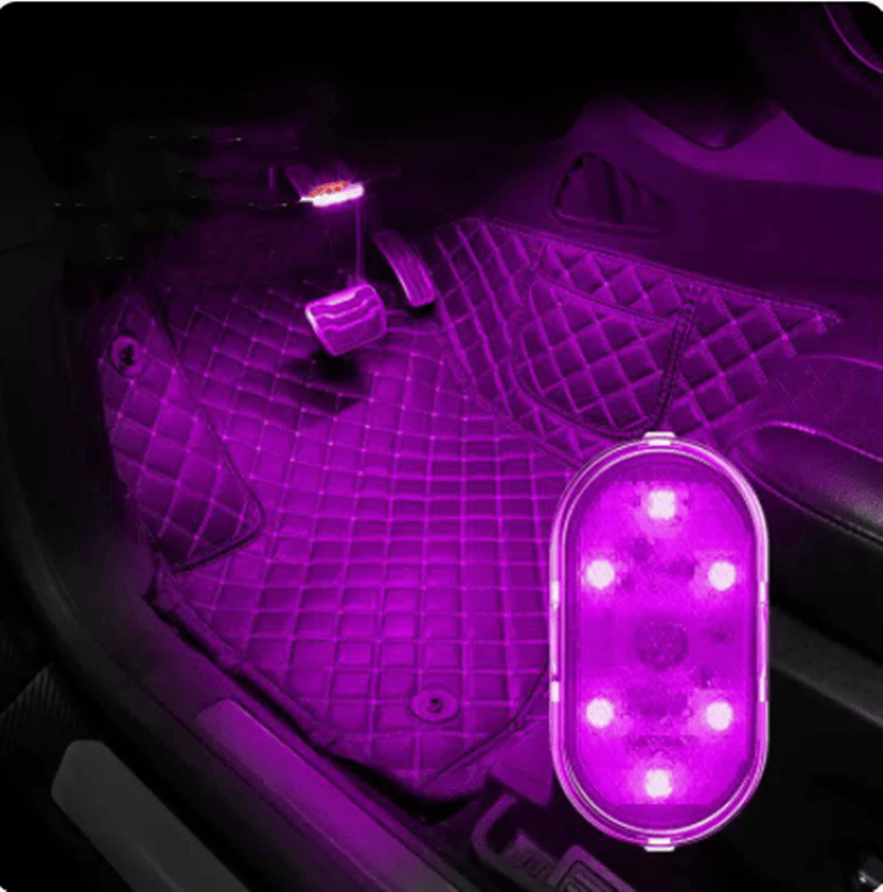 Car Touch Control LED Atmosphere Light Invisible Storage Box