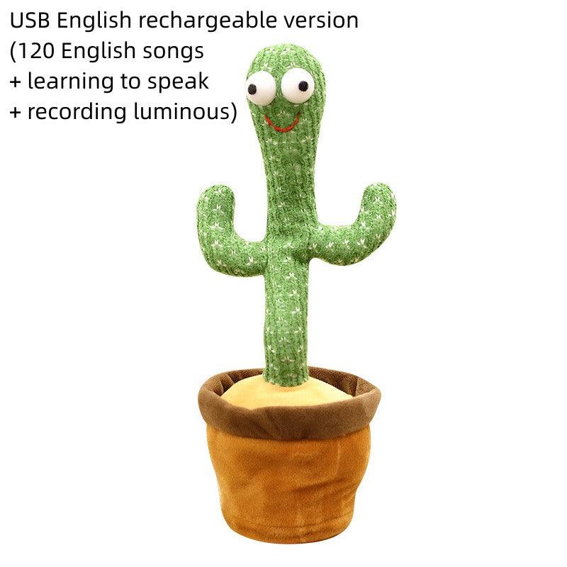 Dancing Early Childhood Education Electronic Swing Cute Plush Cactus