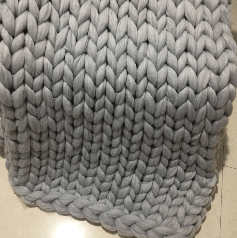 Merino Wool blanket hand-woven super thick wool blanket arm knit air conditioning blanket