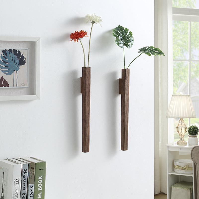 Wooden Wall Spear Vase