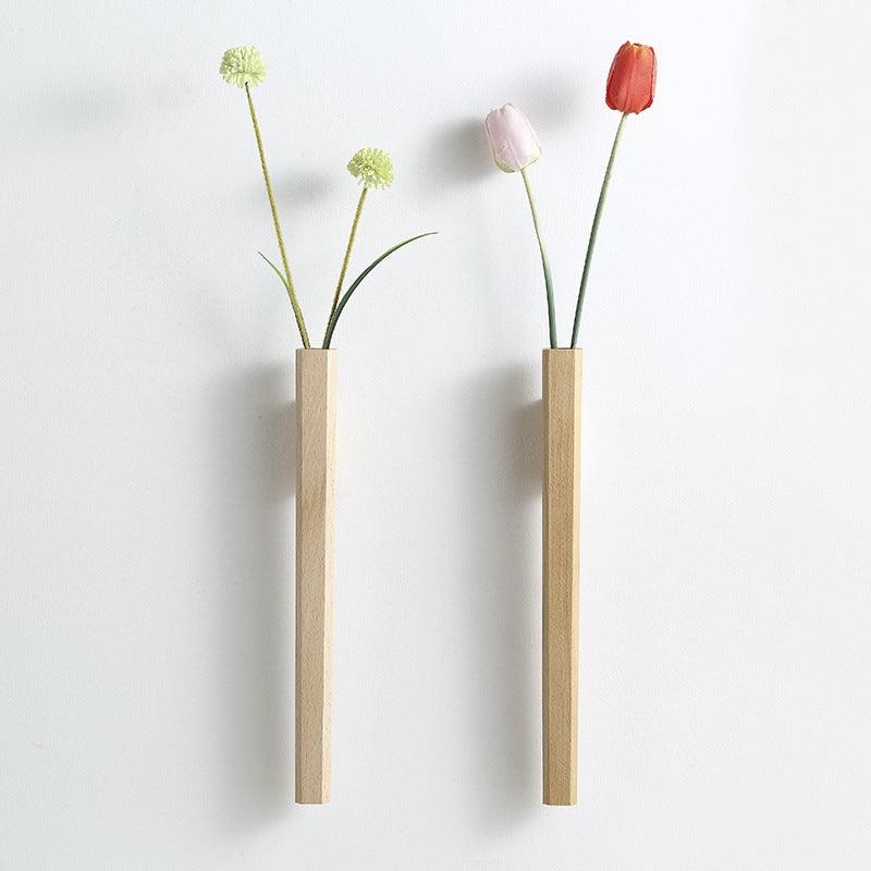 Wooden Wall Spear Vase