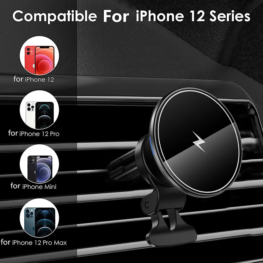 Charger Magnetic Wireless Car Charger Air Vent for iPhone 15 14 13 12 Pro Max