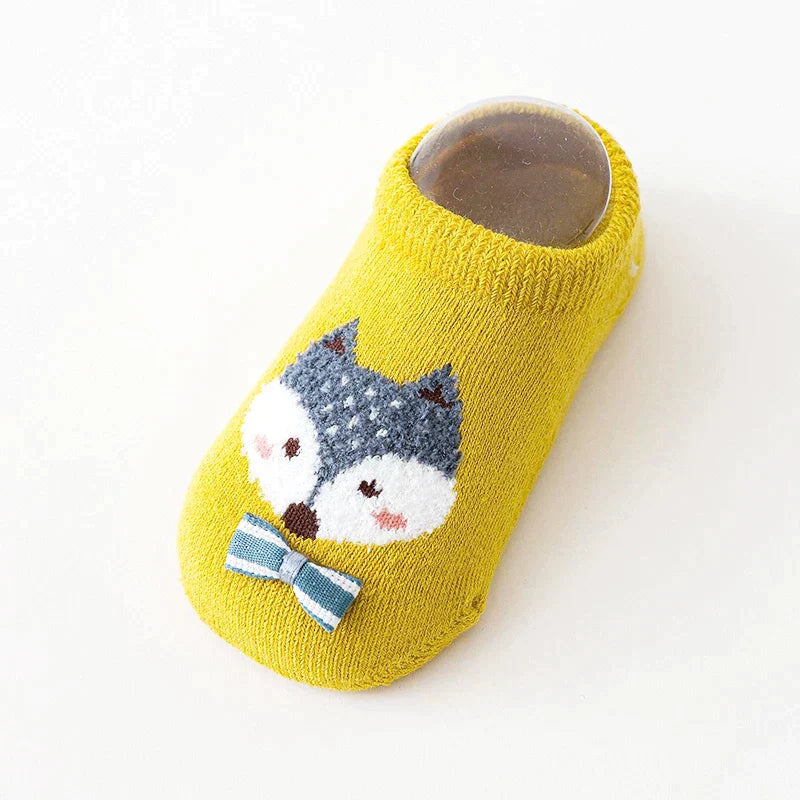 Autumn Winter Cotton Baby Boys Girls Low Cut Ankle Socks Rubber Slip-resistant Floor Socks Infant Kids Socks Spring Soft Shoes