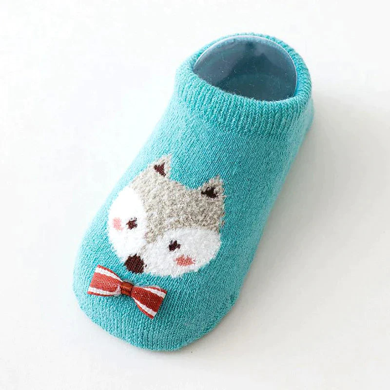 Autumn Winter Cotton Baby Boys Girls Low Cut Ankle Socks Rubber Slip-resistant Floor Socks Infant Kids Socks Spring Soft Shoes