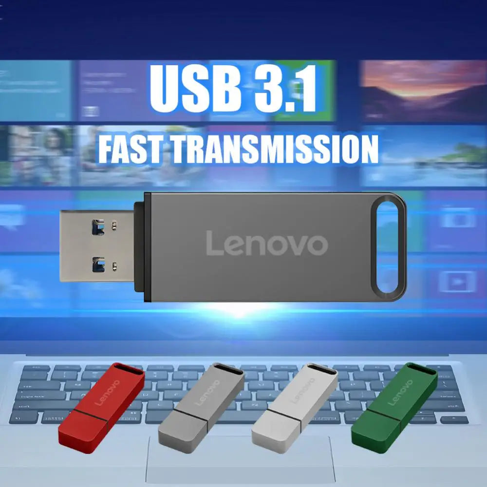 Lenovo USB 3.1 Flash Drive 8TB Metal High-Speed Pen Drive 2TB 4TB Waterproof OTG Usb PenDrive 128GB For Computer Storage Devices