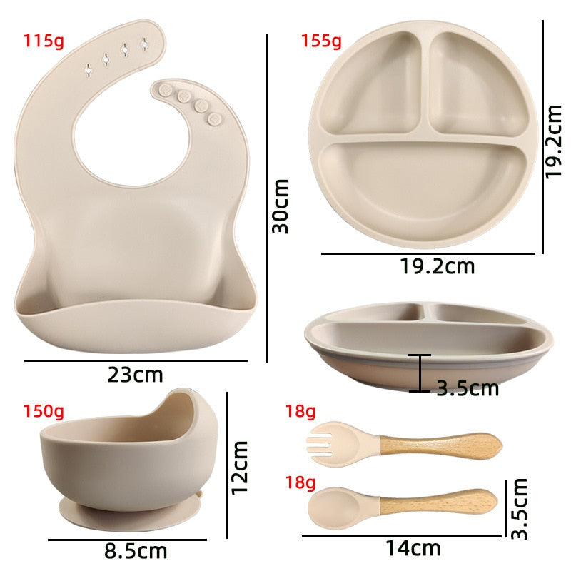 9 PC Silicone Feeding Set