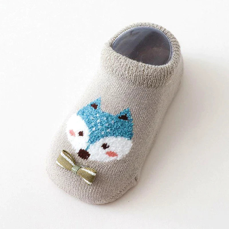 Autumn Winter Cotton Baby Boys Girls Low Cut Ankle Socks Rubber Slip-resistant Floor Socks Infant Kids Socks Spring Soft Shoes