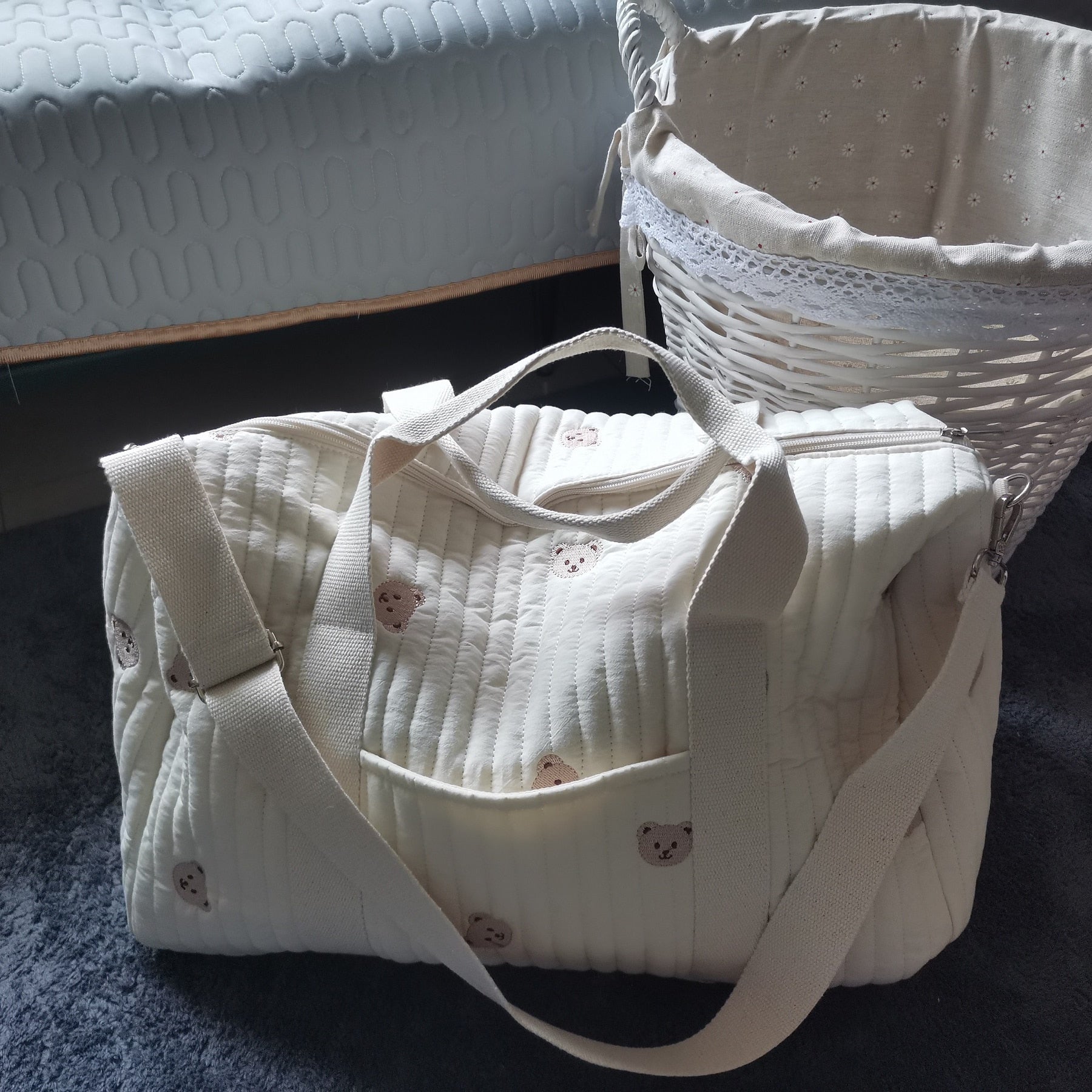 Soft Quilted Luxe Nappy and Maternity Bag