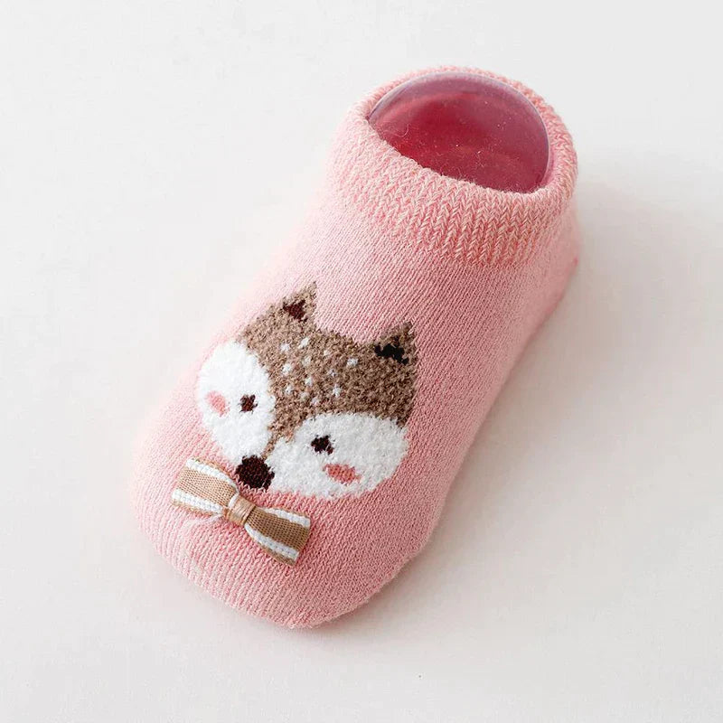 Autumn Winter Cotton Baby Boys Girls Low Cut Ankle Socks Rubber Slip-resistant Floor Socks Infant Kids Socks Spring Soft Shoes