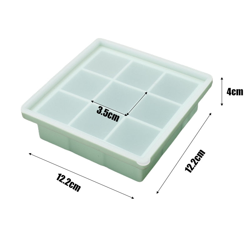 9 Grid Silicone Baby Puree Freezer Cubes