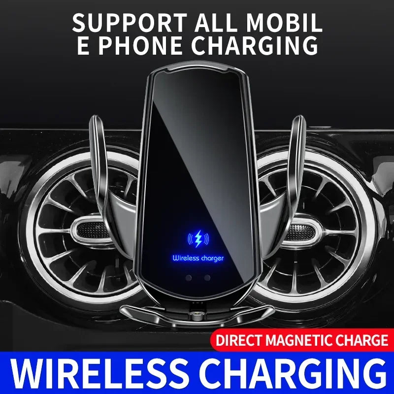 20W Car Phone Holder Wireless Charger Air Vent Clip Stand Fast Charging Station For iPhone 15 14 13 12 11 Samsung Xiaomi Huawei