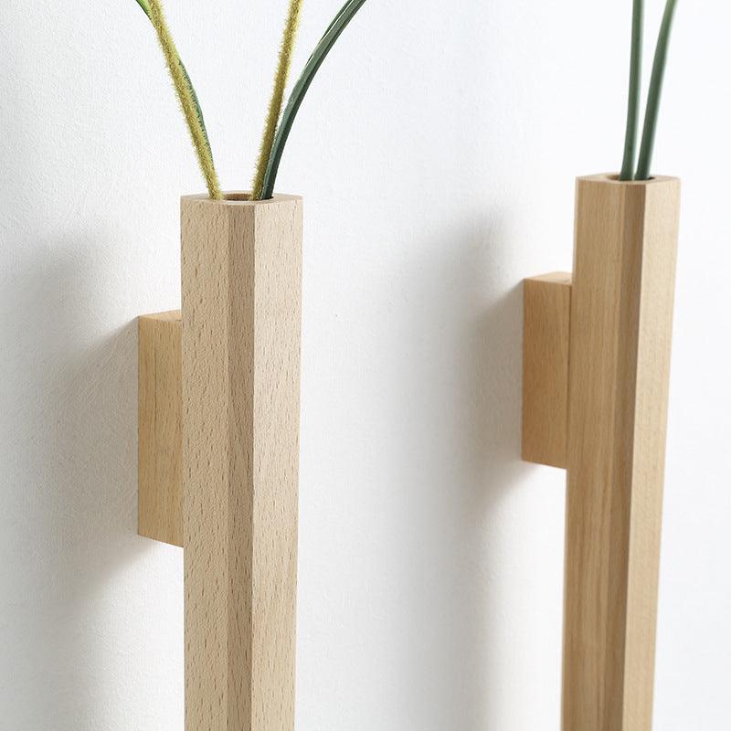 Wooden Wall Spear Vase