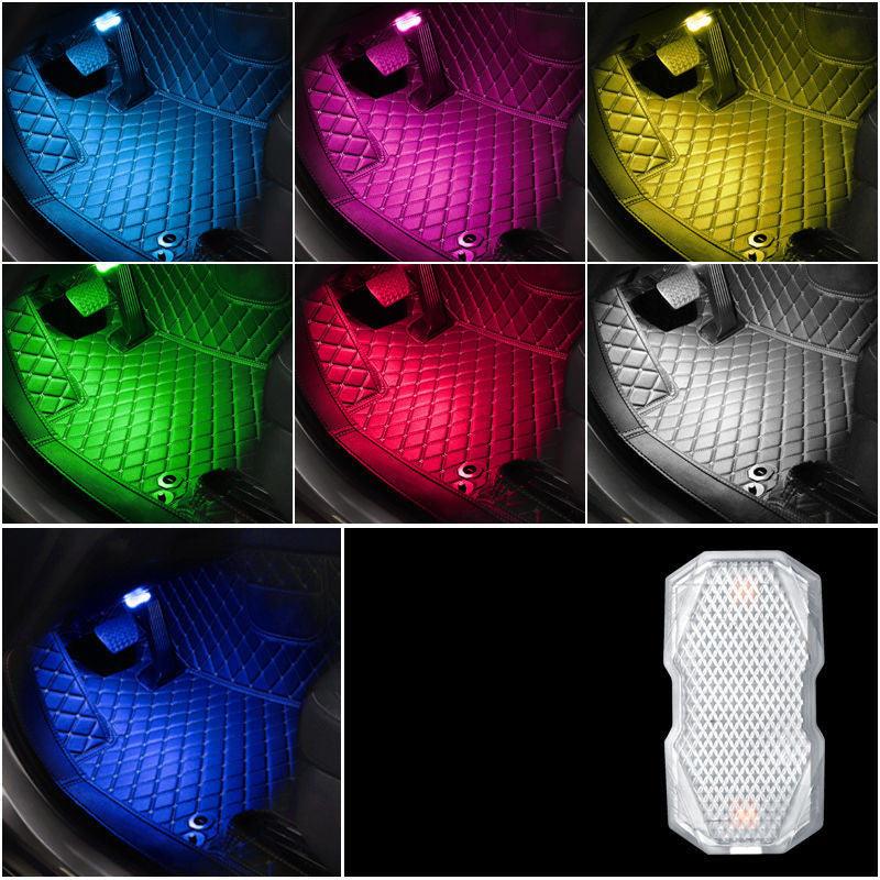 Car Touch Control LED Atmosphere Light Invisible Storage Box