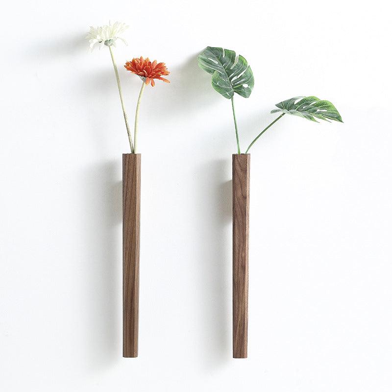 Wooden Wall Spear Vase