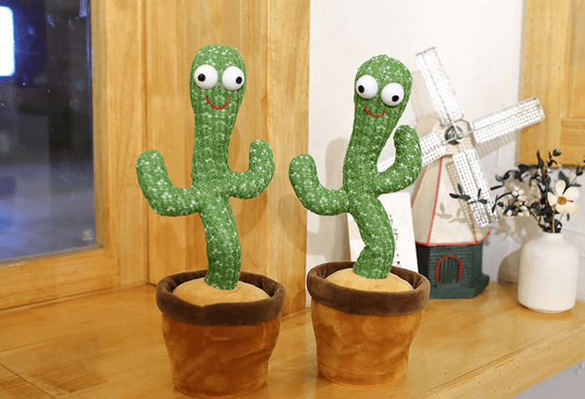 Dancing Early Childhood Education Electronic Swing Cute Plush Cactus