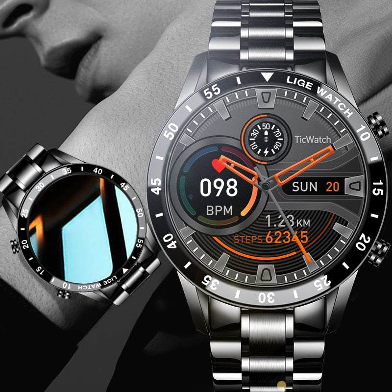 Sports Smartwatch for Men - Smart Watch, Phone Call Answering, Touch Screen, Fitness Tracker, IP67 Waterproof.