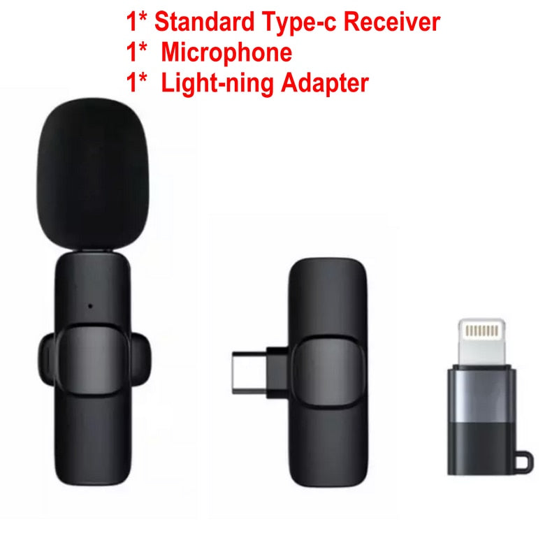 Wireless Mini Microphone for Audio Recording, Video, and Live Streaming.