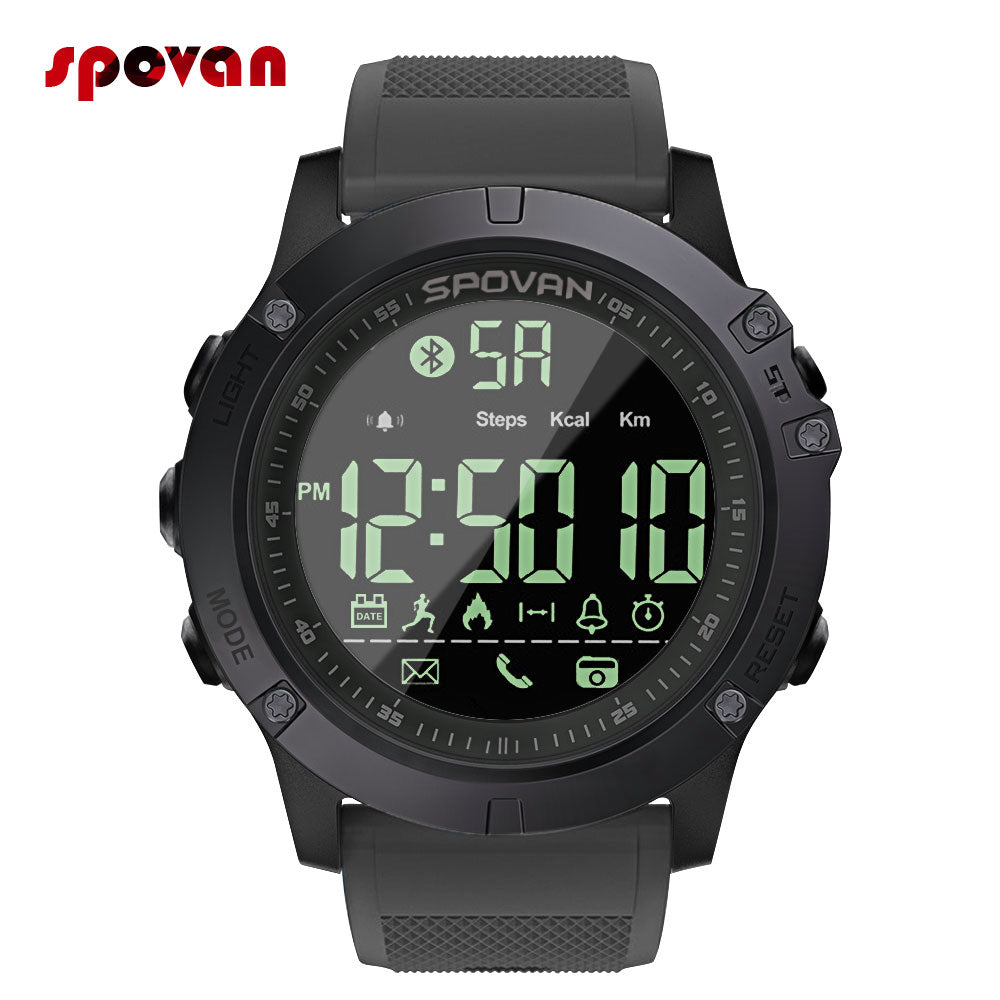 Sport Smart Watch Men Professional 5ATM Waterproof, Bluetooth for iOS and Android.