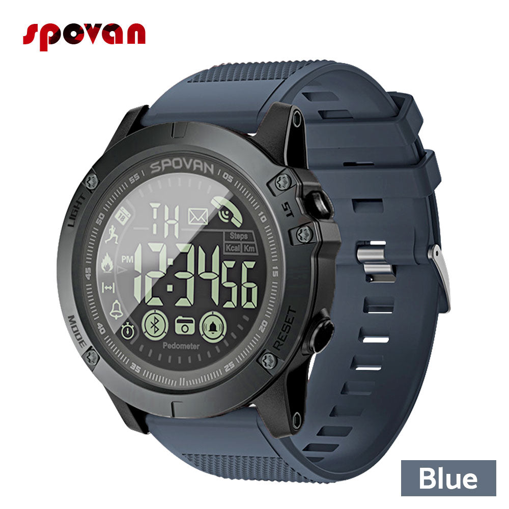 Sport Smart Watch Men Professional 5ATM Waterproof, Bluetooth for iOS and Android.