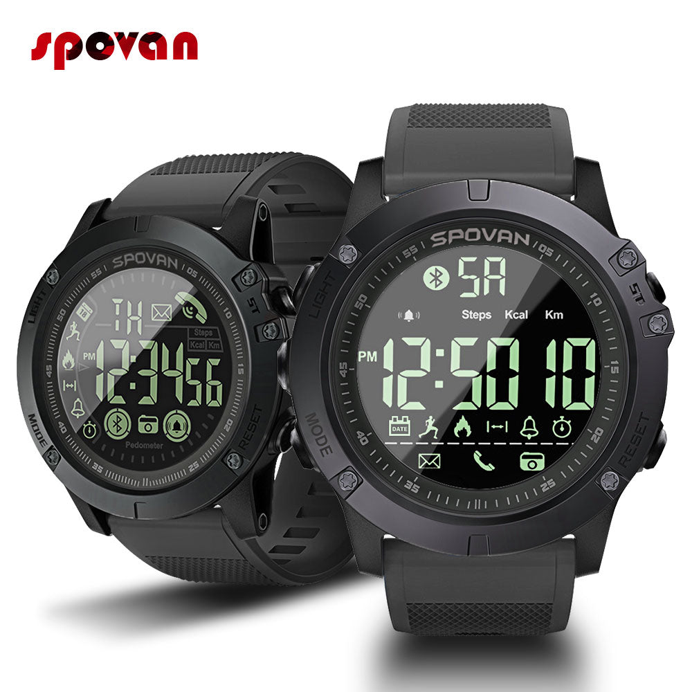 Sport Smart Watch Men Professional 5ATM Waterproof, Bluetooth for iOS and Android.