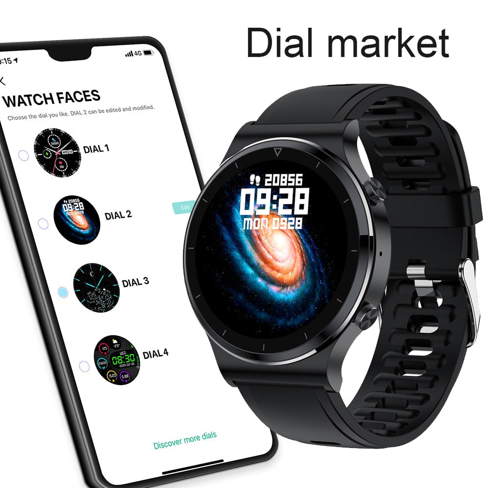 New Men's Smartwatch with Bluetooth Call, IP68 Waterproof, Full Touch Screen