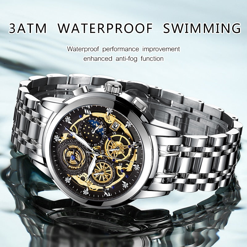 Original Watch for Men Waterproof Stainless Steel  Analog Fashion Businessr Wristwatches