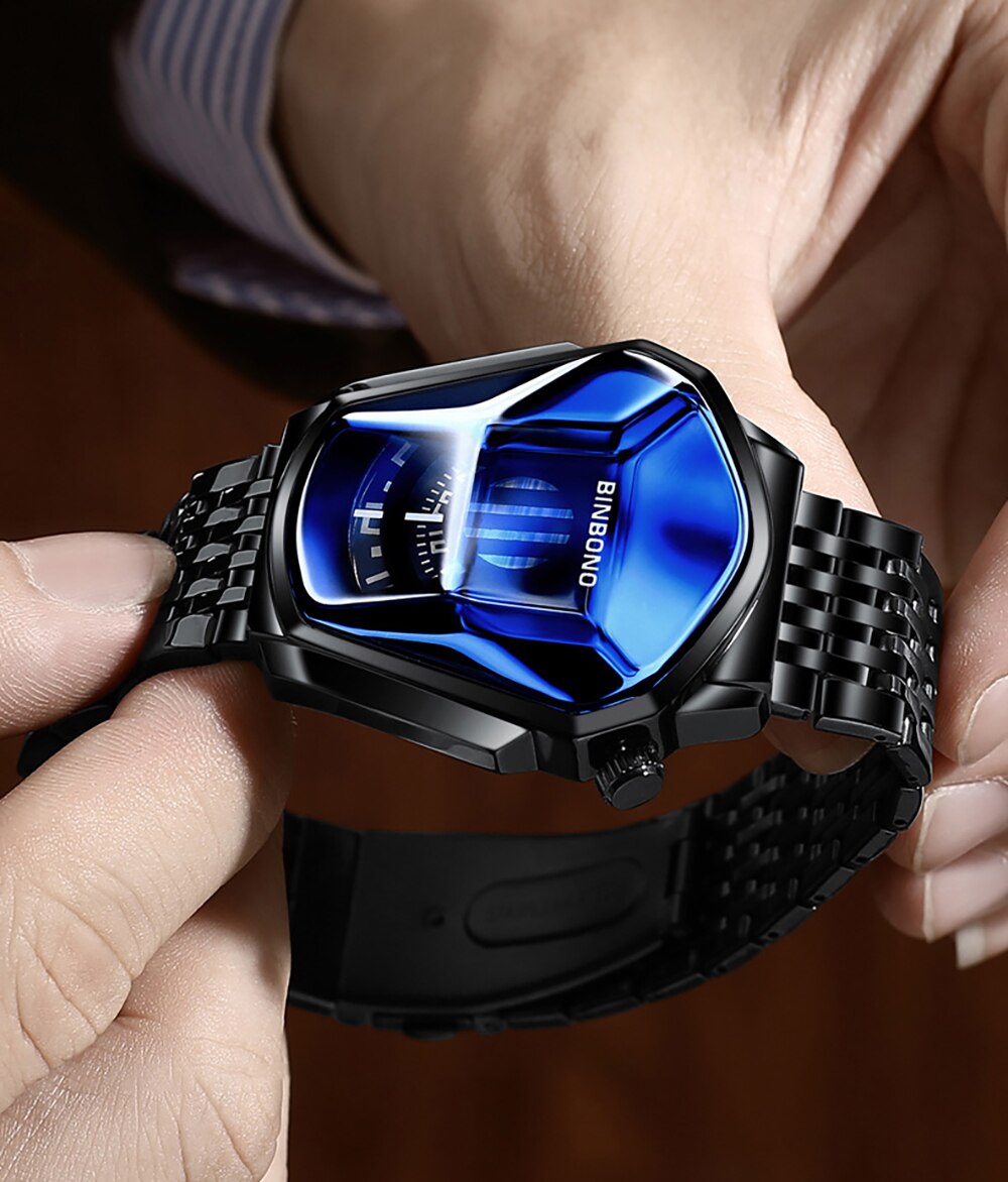 Top Brand Luxury Men Sport Waterproof Watch 3D Glass Quartz