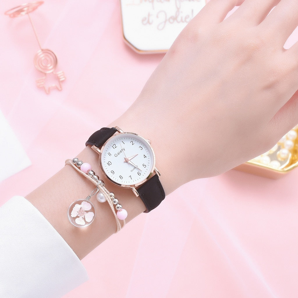 Fashion Watch + Bracelet Ladies