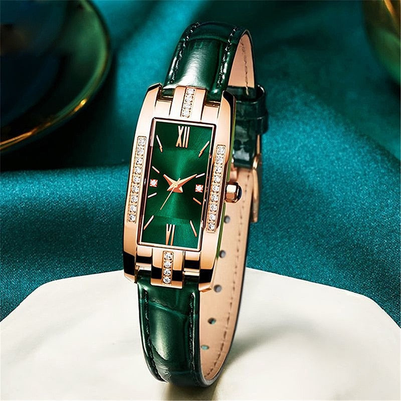 Luxury Watch for Women with Leather Strap.