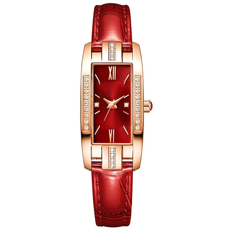 Luxury Watch for Women with Leather Strap.