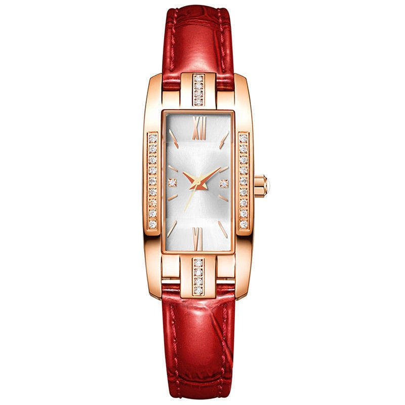 Luxury Watch for Women with Leather Strap.